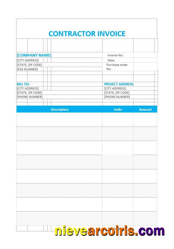 Contractor Invoice